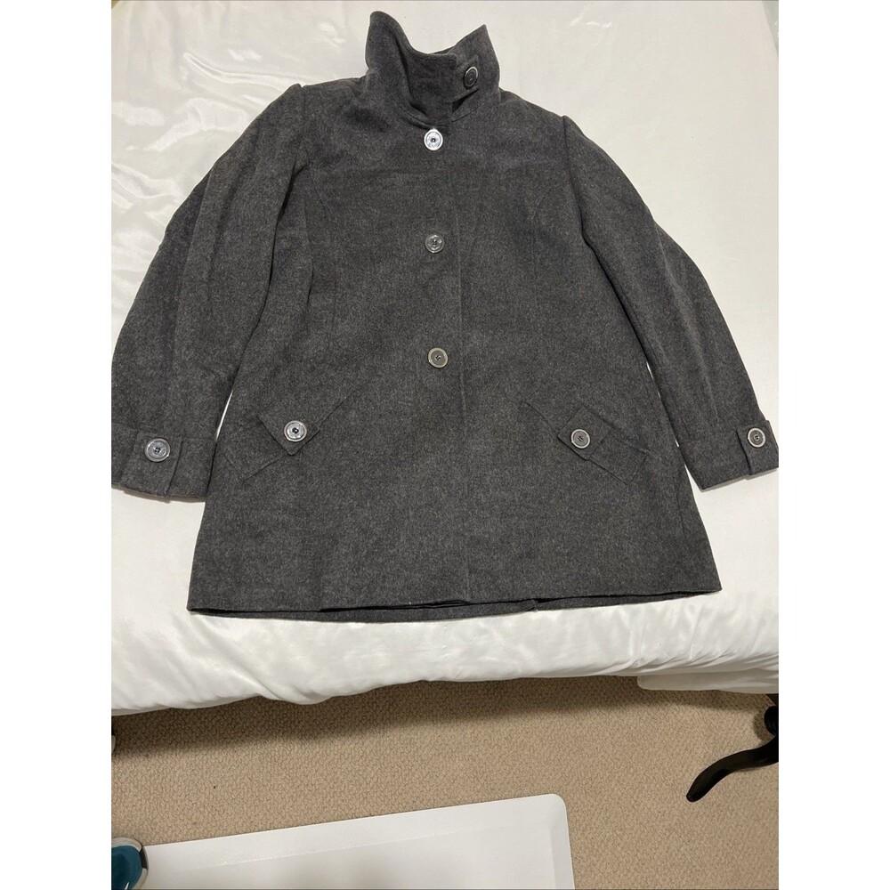 Kristen Blake Gray Wool Blend Coat Women’s Size XXL Single Breasted VTG Soft